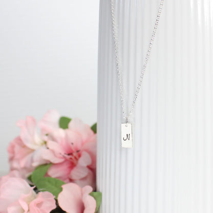 Aria -Tag - Initial Pendant Necklace
