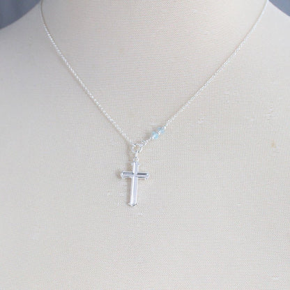 Esther Cross Birthstone Pendant Necklace