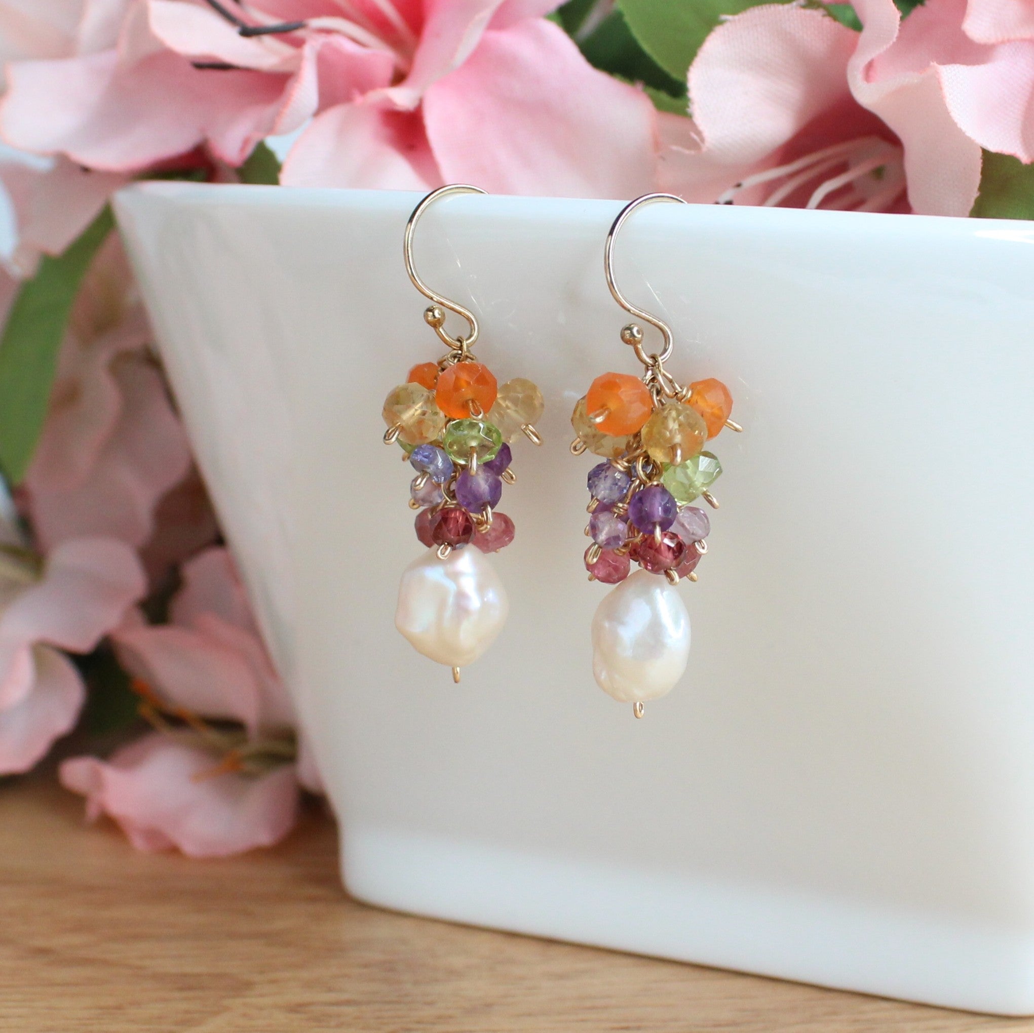 Rainbow hot sale jewel earrings