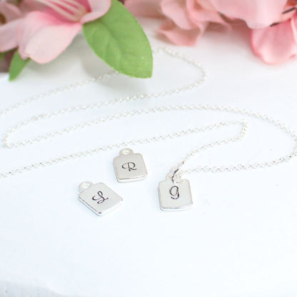 Isla - Square - Initial Pendant Necklace