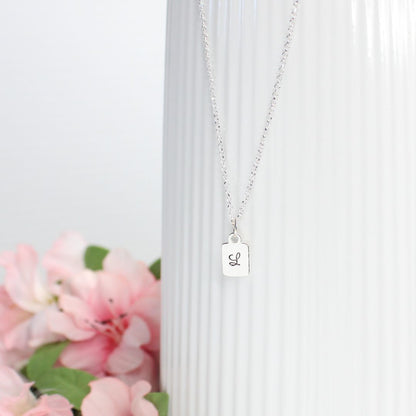 Isla - Square - Initial Pendant Necklace